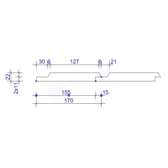 22x170 DUBBELFAS FALS GRUNDM L=