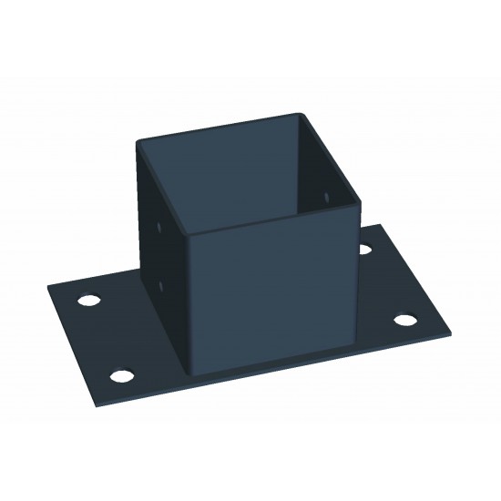 Stolpsko svart 71x71x150mm