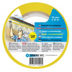 Skyddstejp inom&utomhus gul 50mm