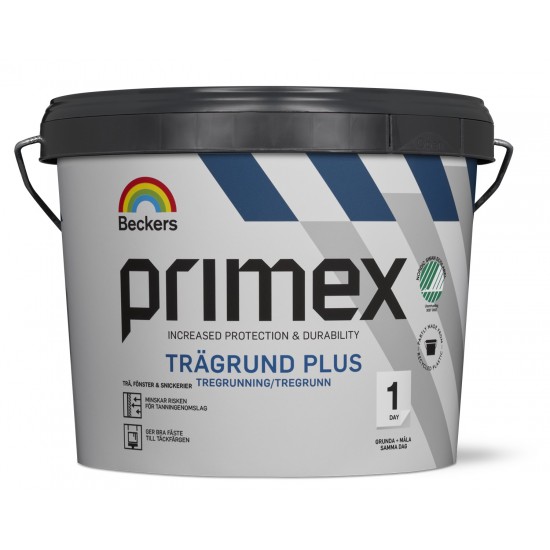 Trägrundfärg primex plus vit 3l