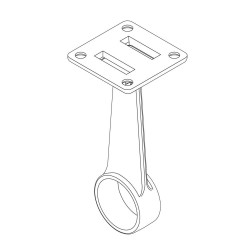 Klädstång mittfäste elfa vit