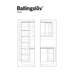 Frisida högskåp vitmålade 2550x601