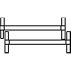 Tvärstag elfa påbyggnad Vit 450mm