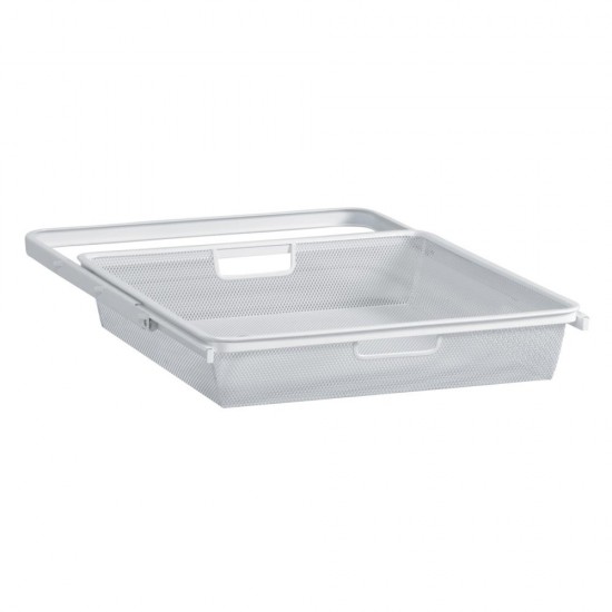 Utdragsram 45 m mesh h85 vit