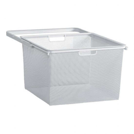 Utdragsram 45 m mesh h285 vit