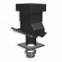 Ventilationshuv 1-kanal 2-kupig svart 160/125