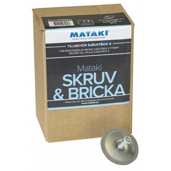 Skruv&bricka till självtäck 3 35mm