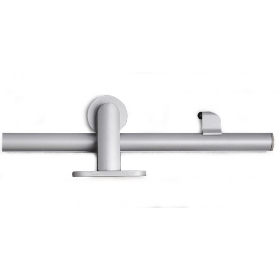 Skjutdörrsbeslag compact topp Silver 2m/90kg