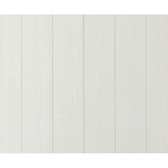 Springpanel finsågad målad vit S0502-y 8% 15x120x3600