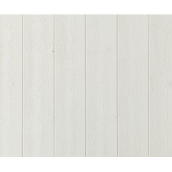 Springpanel finsågad målad vit S0502-y 8% 15x120x3600