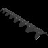 Nockband ventilerat 2-kupig Svart 0,9m