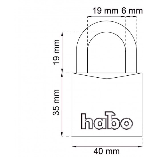 Hänglås 903-1 klass 1 mäss 40mm