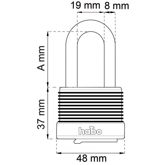 Hänglås 704-40hb63 väderskydd