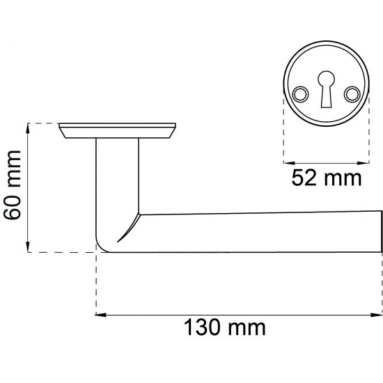 Dörrhandtag boston svart med Nyckelskylt pp