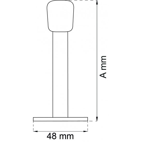 Dörrstopp 7470 krom 130mm sb