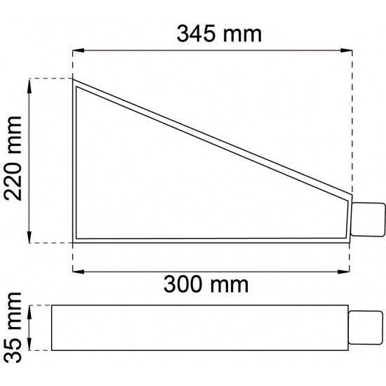 Dörrstopp 390 grå 300x220mm