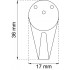 All-krok 613 vit 36x17mm