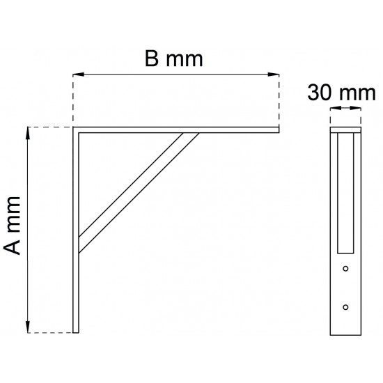 Konsol 2051 vit 415x500mm