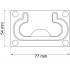 Luckhandtag 1129 krom 54x77mm