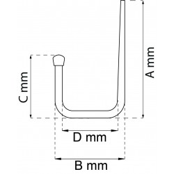 Väggkrok 8504 efz 125mm