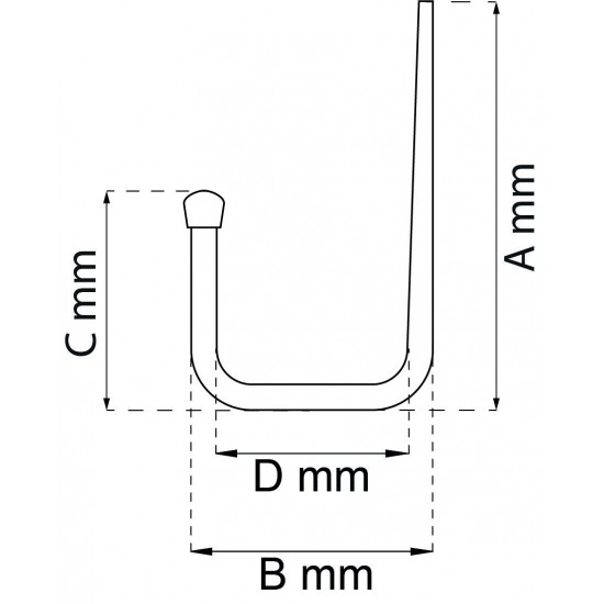Väggkrok 8504 efz 125mm