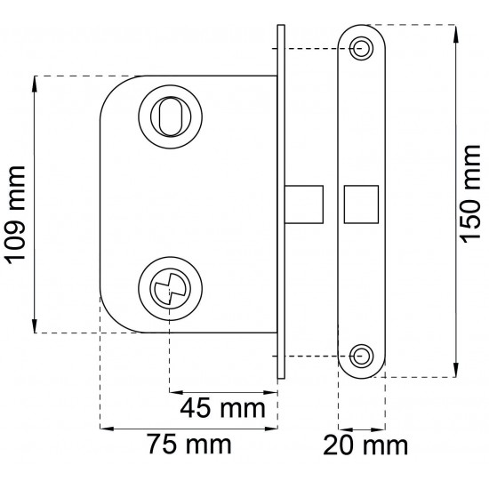 Låshus 62016 för cylinder