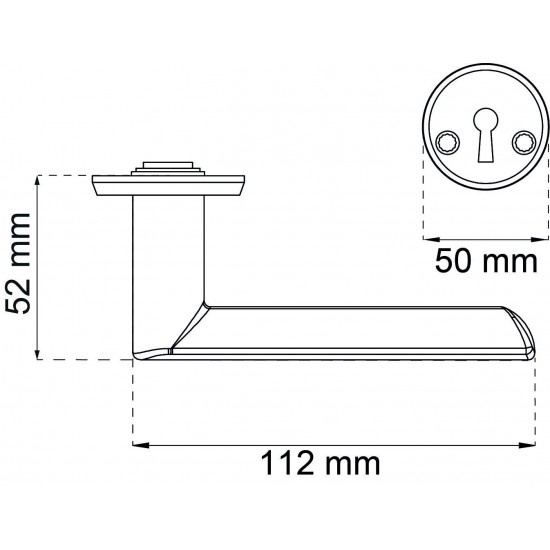 Dörrhandtag new york b krom Med nyckelskylt sb
