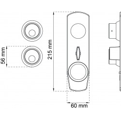 Vredskylt/cylinderbehör b krom