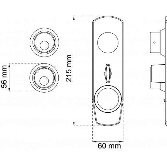 Vredskylt/cylinderbehör b krom