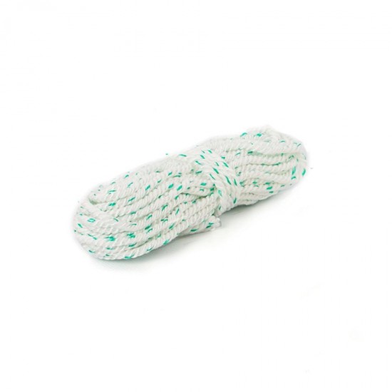 Kakelsnöre vit/grön 5mm 15m