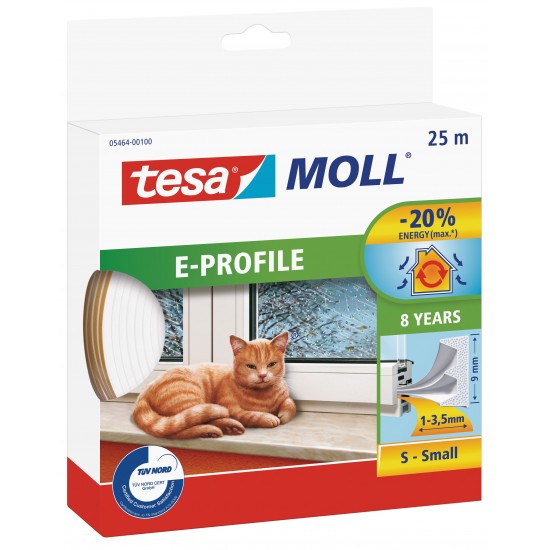 Tätningslist e-list epdm 5464 Tesa vit 25mx9mmx4mm