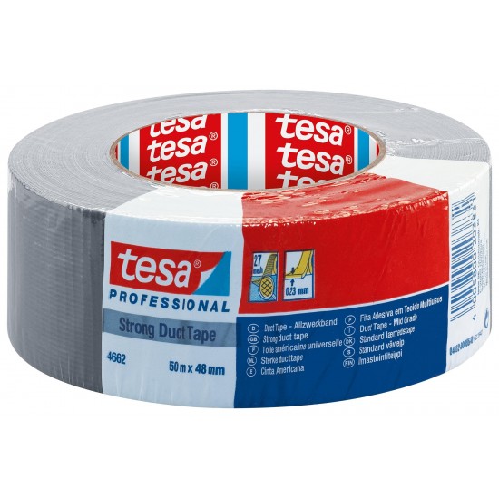 Vävtejp 4662 tesa stark grå 50m48mm