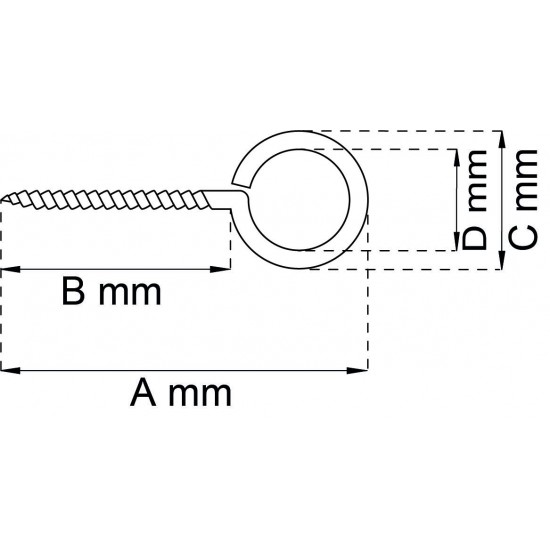 Skruvögla 1 efz 63x4mm