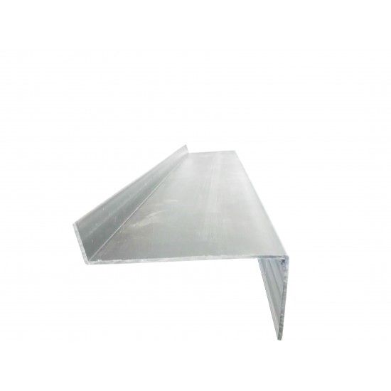 Avslutningslist plast grå B=100mm l=2400mm 5st