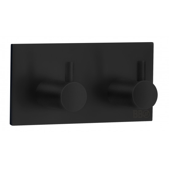 Dubbelkrok bb svart Självhäftande 90x45mm