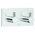 Dubbelkrok design självhäft Blankpolerad rfr stål 90x45mm