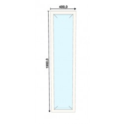 Fast Fönster Alu 100, Standard - AFKC 480/1980