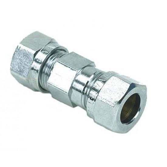 Kopparrörskoppling 12x10 rot Rak förkromad 3006111022 sb