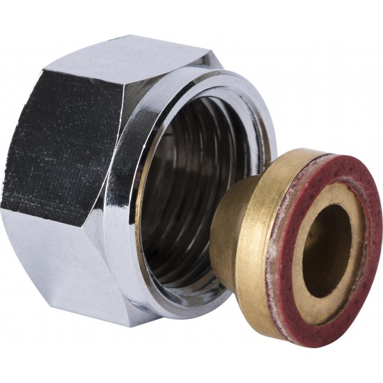 Kopparrörshalvkoppling 12xr15 Förkromad 3006159042 sb