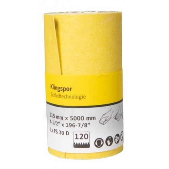 Slippappersrulle ps 30 d diy K80 115x5000mm