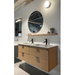 Badkommod 120cm, Bright vitpigmenterad Ek 