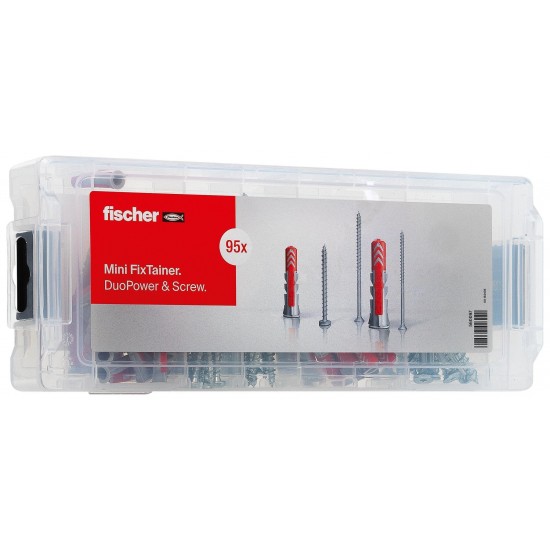 Sortimentslåda duopower+skruv Mini fixtainer träskruv