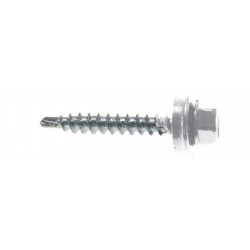 Farmarskruv vit ral9010 Aluminium 5,5x35mm