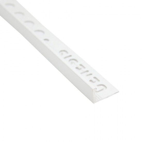 Kakellist l-profil alum vit 10mm esa100.01
