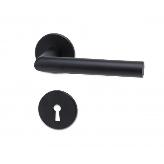 Dörrhandtag phoenix svart med Nyckelskylt sb