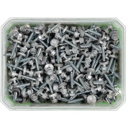 Farmarskruv borrspets sexkants M bricka silver 4,8x35 250