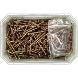 Golvskruv fyrkantsbits r1 Gulkromaterad 3,9x42