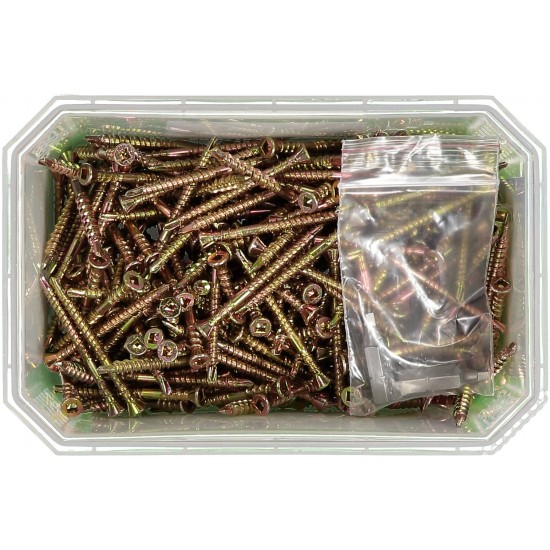 Golvskruv fyrkantsbits r1 Gulkromaterad 3,9x42