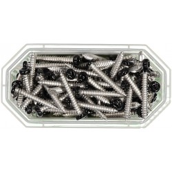Fönsterbleckskruv rostfri a2 Svart r1 3,5x25