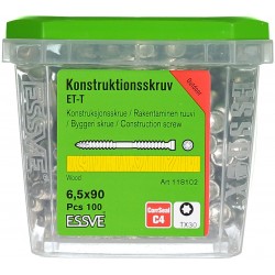 Konstruktionsskruv et-t tx30 Cyl corrseal 6,5x90